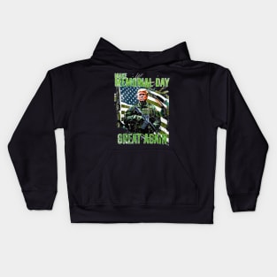Trump Make Memorial Great Again Kids Hoodie